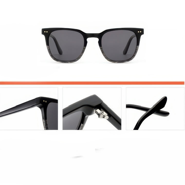 Dame solbrille i moderne, elegante design med høykvalitets plastikkinnramme Skanto