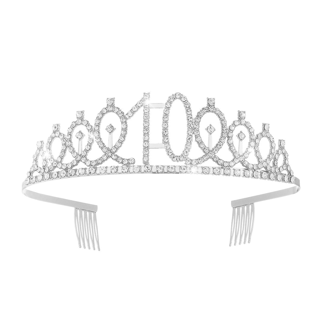 Damer krystall dekorert tiara med elegant design Skanto
