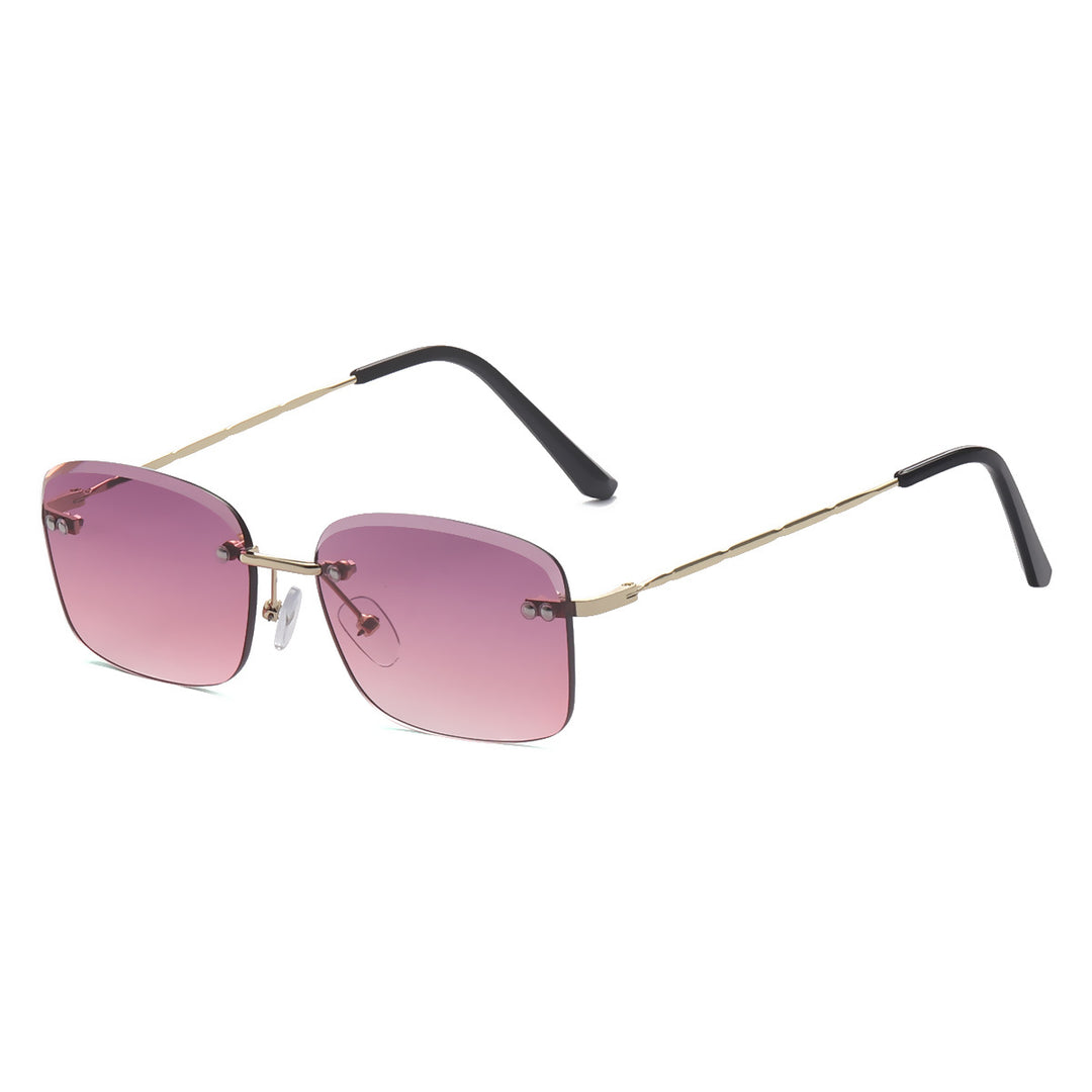 Dame kvadratisk solbrille med polariserte linser og elegant metallramme Skanto