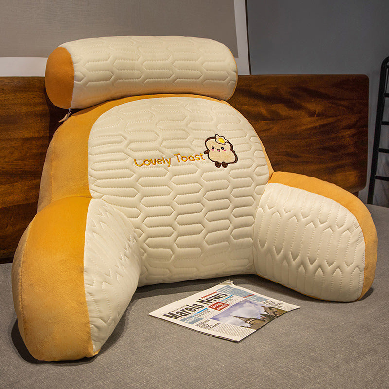Plush ryggstøttepute med toastdesign Skanto