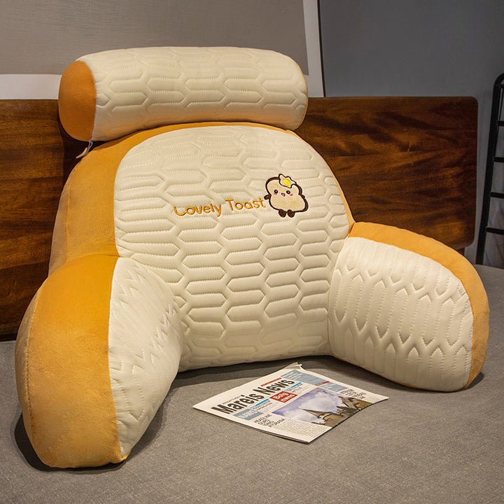 Plush ryggstøttepute med toastdesign Skanto