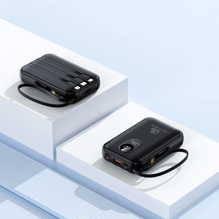 Bærbar Powerbank med flere ladeporter og digital skjerm Skanto