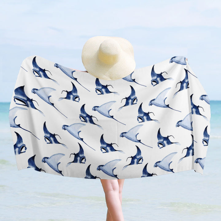 Strandhåndkle med maritimt design Skanto