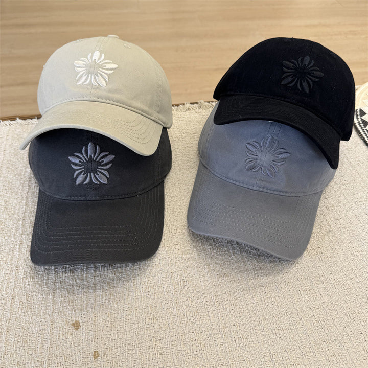 Kvinne Floral Brodert Baseball Cap Skanto