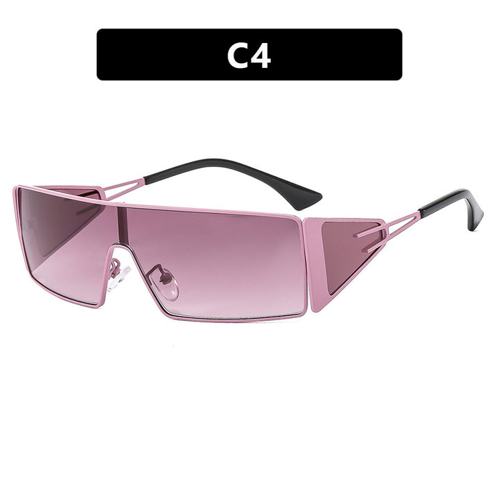 Dame geometrisk solbrille med futuristisk design og slitesterk ramme Skanto