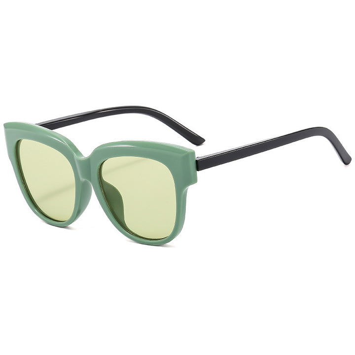 Damer Modische Cat-Eye Solbriller med trendy plastikkramme Skanto
