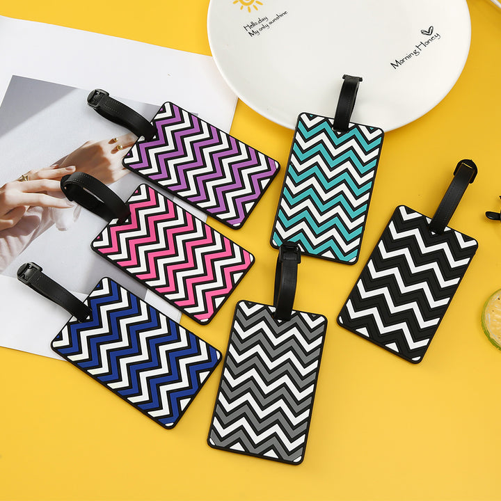 Unisex Chevron Patterned Luggage Tag Skanto