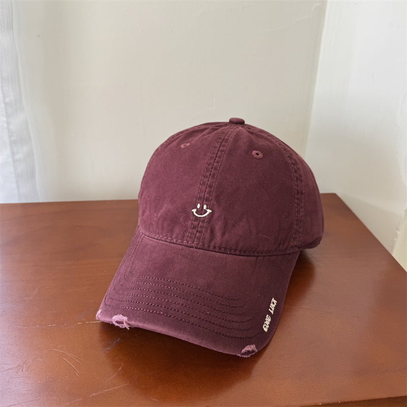 Kvinnenes casual smile broderte cap Skanto