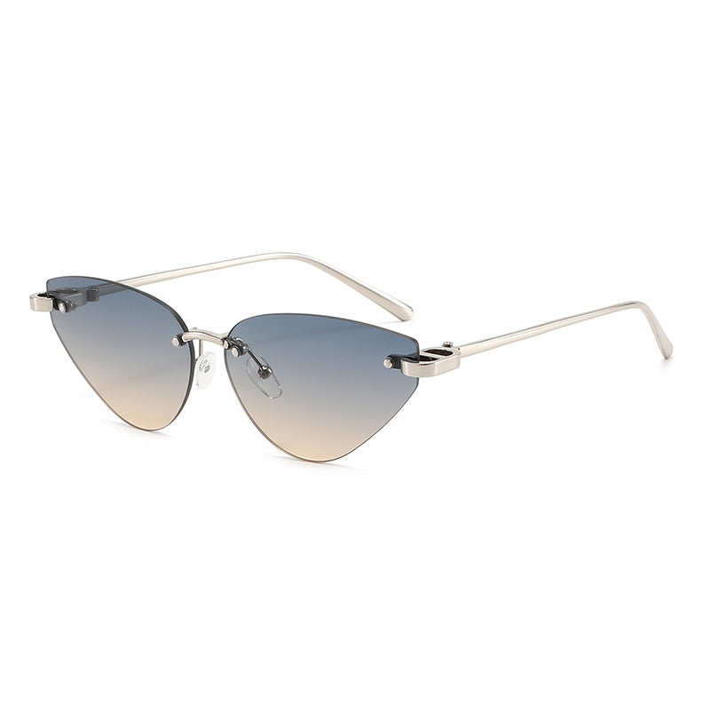 Dame elegante Cat-Eye solbriller med ultralett metallramme Skanto