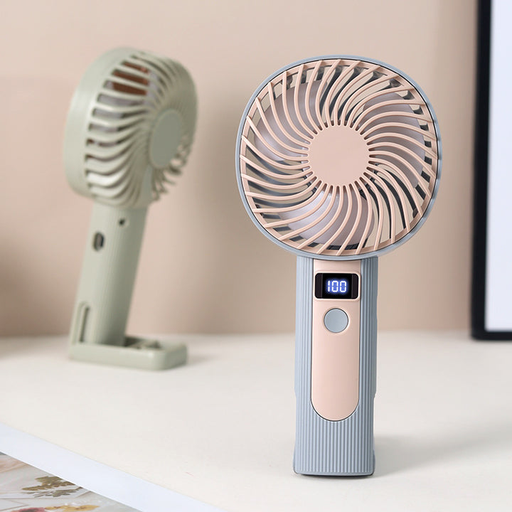 Unisex Håndvifte med LED-skjerm og ergonomisk grep Skanto