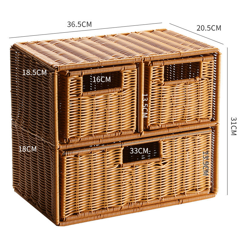 Multi-Skuff Wicker Oppbevaringsorganisator Skanto