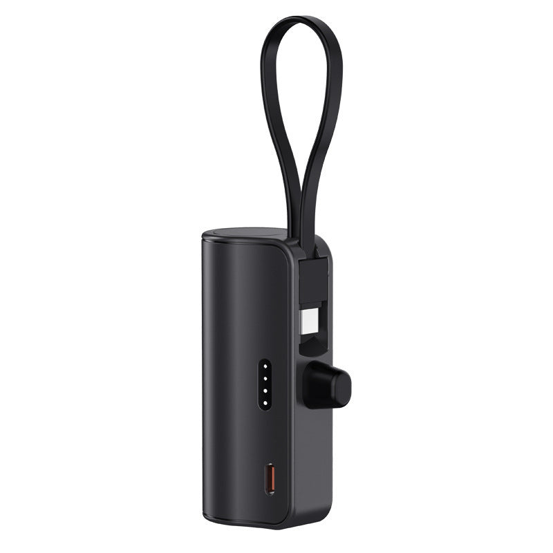 Bærbar powerbank med integrert ladekabel og kompakt design Skanto