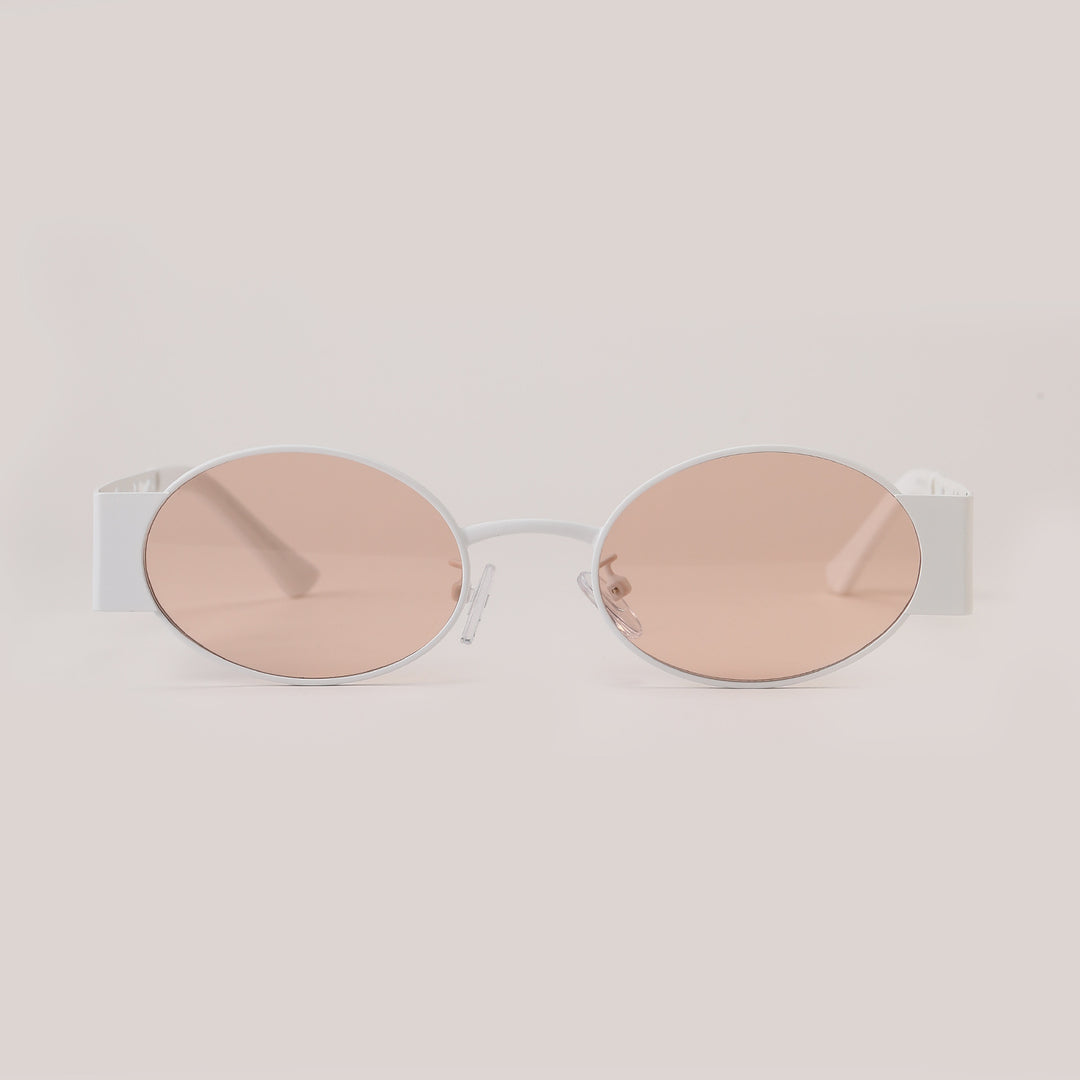 Dame moteriktig rund solbrille med eksepsjonelt design Skanto