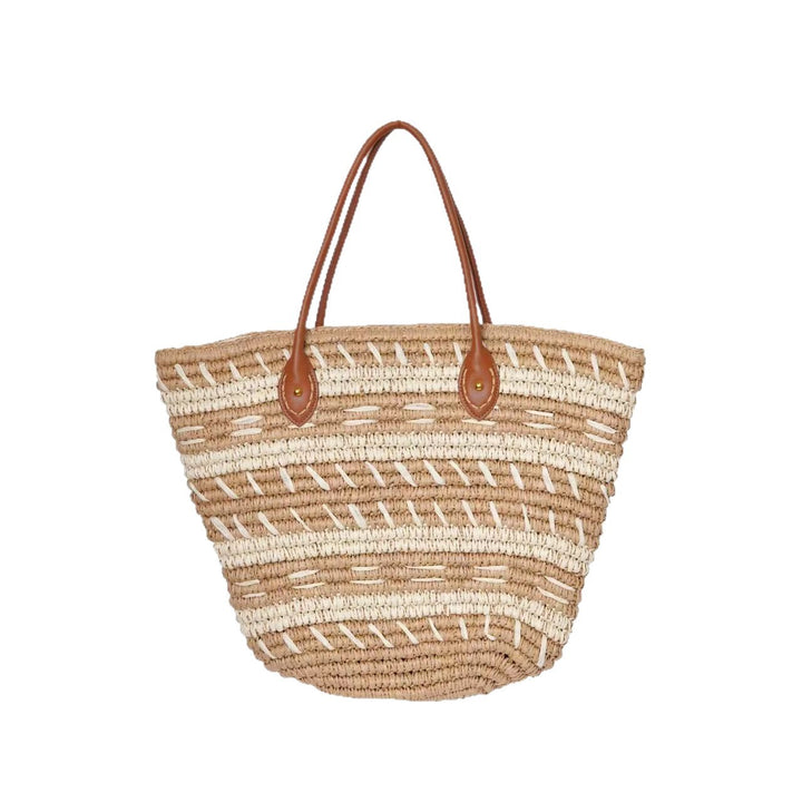 Bast-Strandbag med Elegant Strukturdesign Skanto
