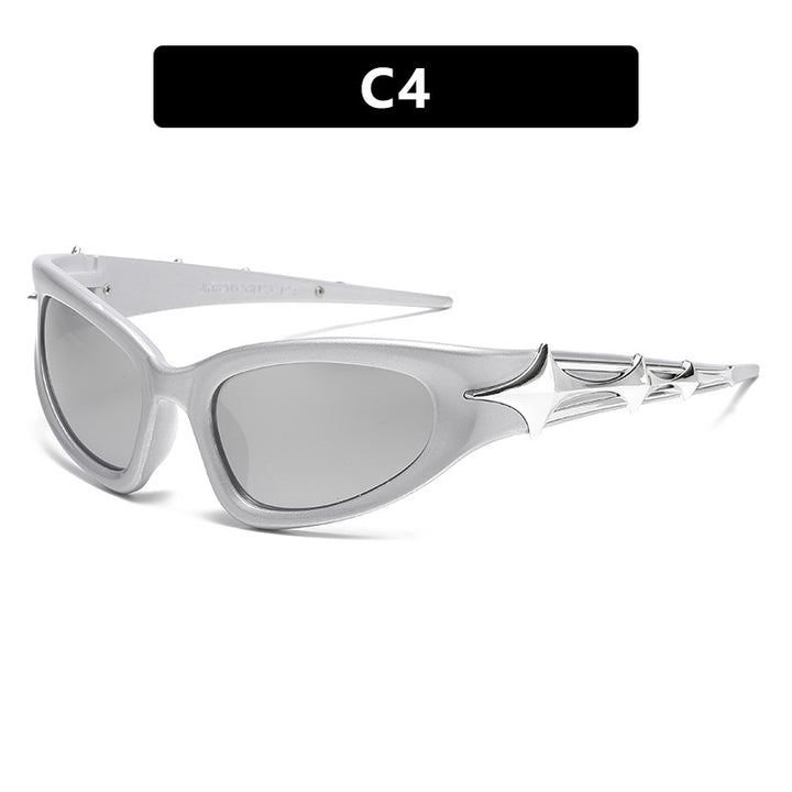 Damer futuristisk solbrille med unikt stjernedesign Skanto