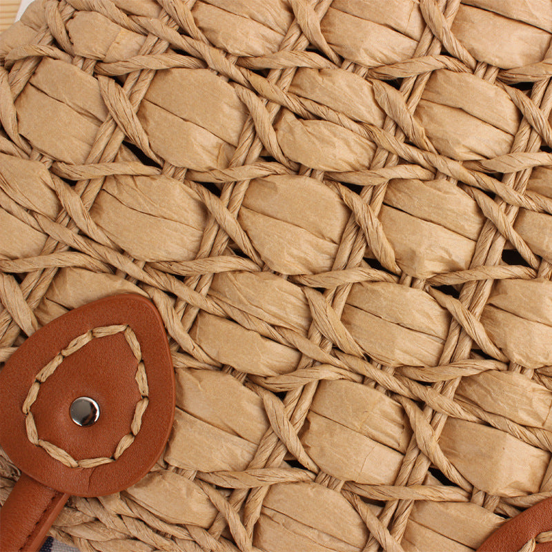 Handmade Basket Bag with Elegant Leather Details Skanto