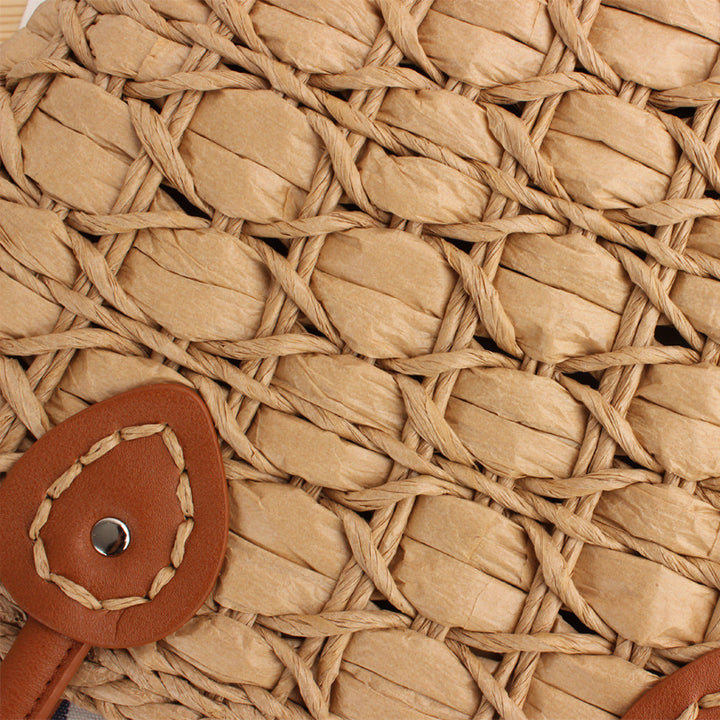 Handmade Basket Bag with Elegant Leather Details Skanto