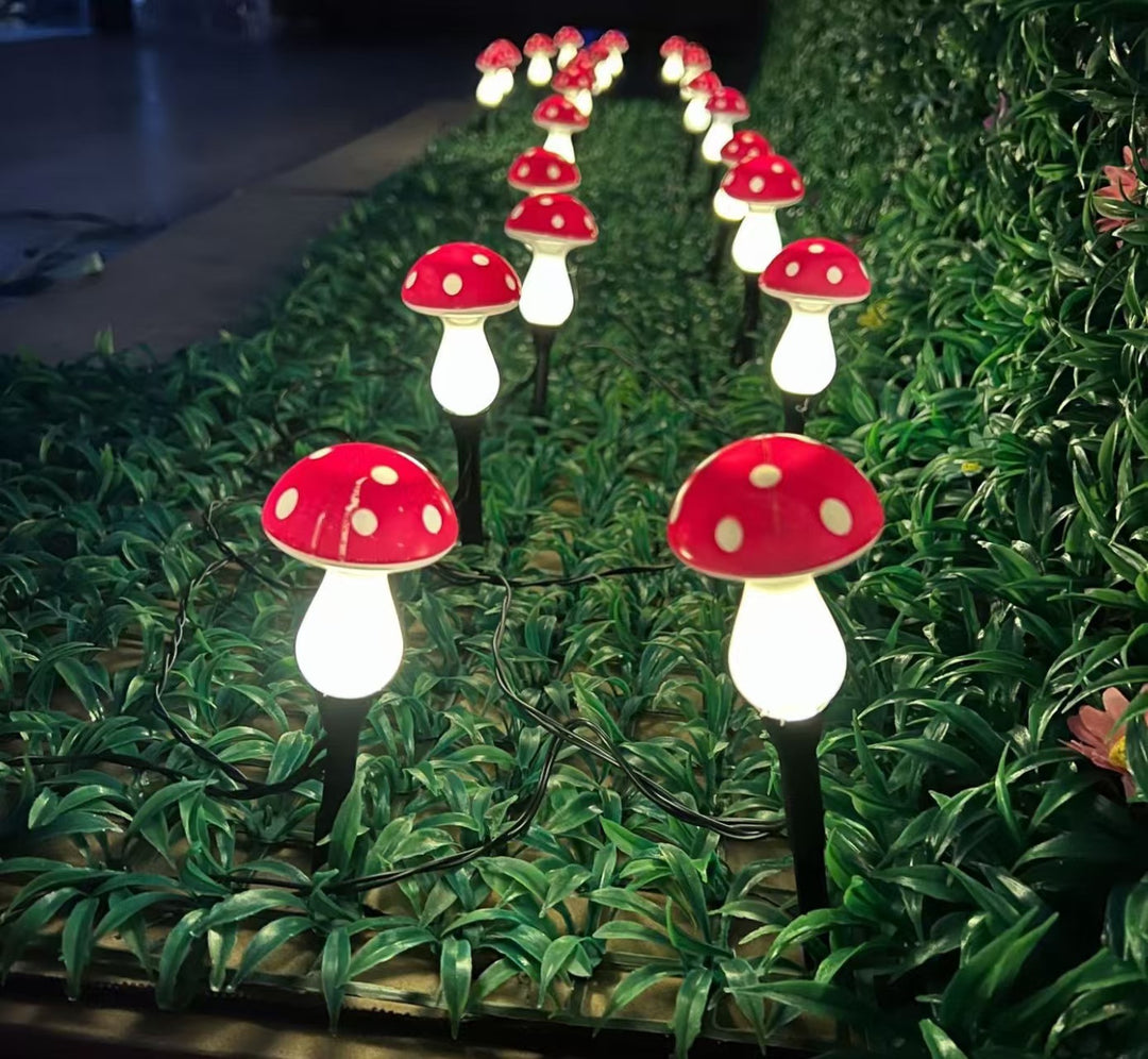 Fantastiske sopp LED stake lys for hage sti med værbestandig design Skanto