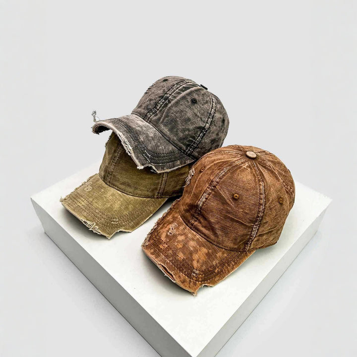 Men's distressed denim baseball cap Skanto