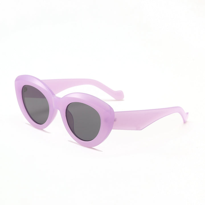 Dame Cat-Eye Solbriller med moderne plastikkinnet Skanto