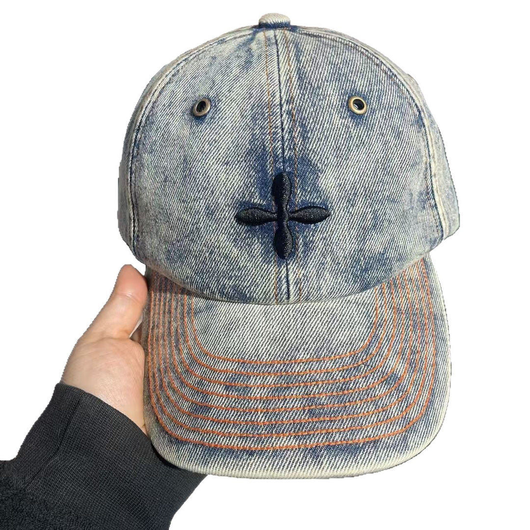 Herre Slitt Denim Baseball Cap Skanto 1784188018