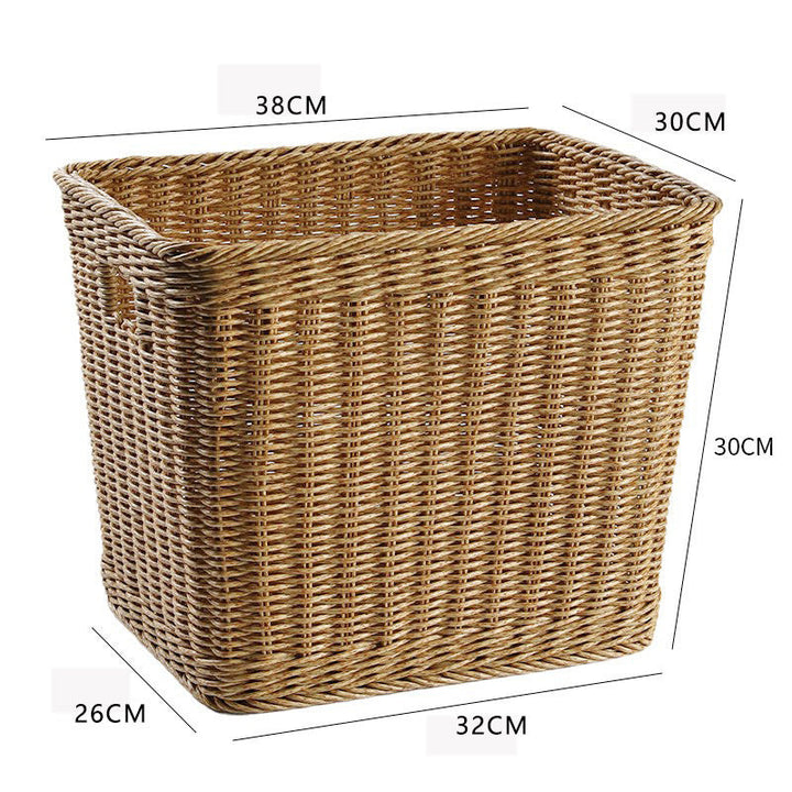 Premium Håndvevd Rattan Oppbevaringskurv Skanto