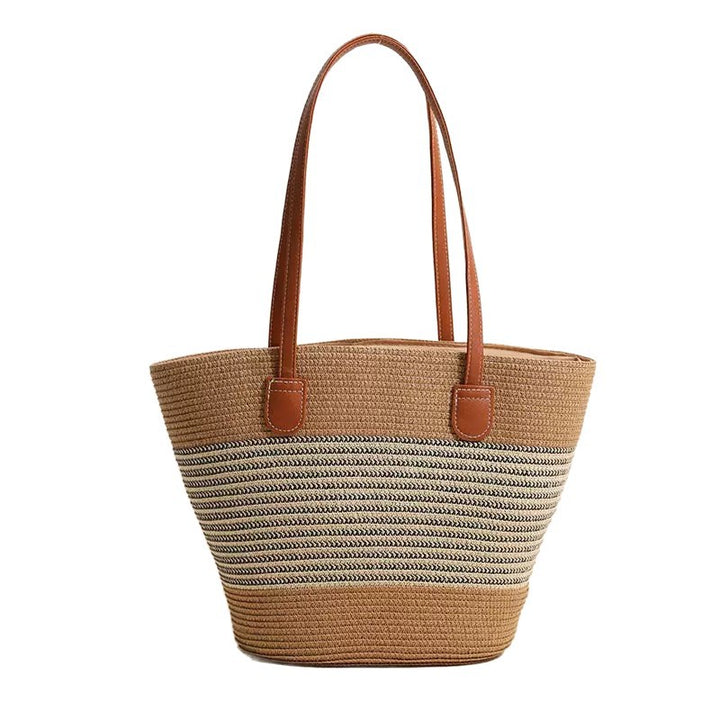 Stilig strandbag med dekorativt stripe mønster Skanto