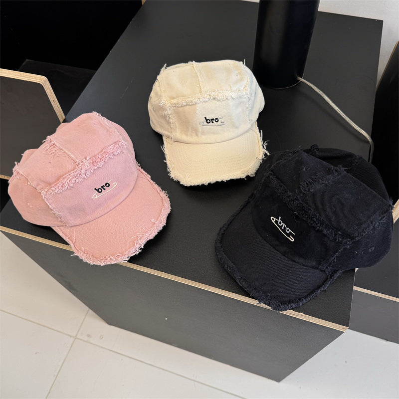 Herre Slitt Denim Snapback Caps Skanto