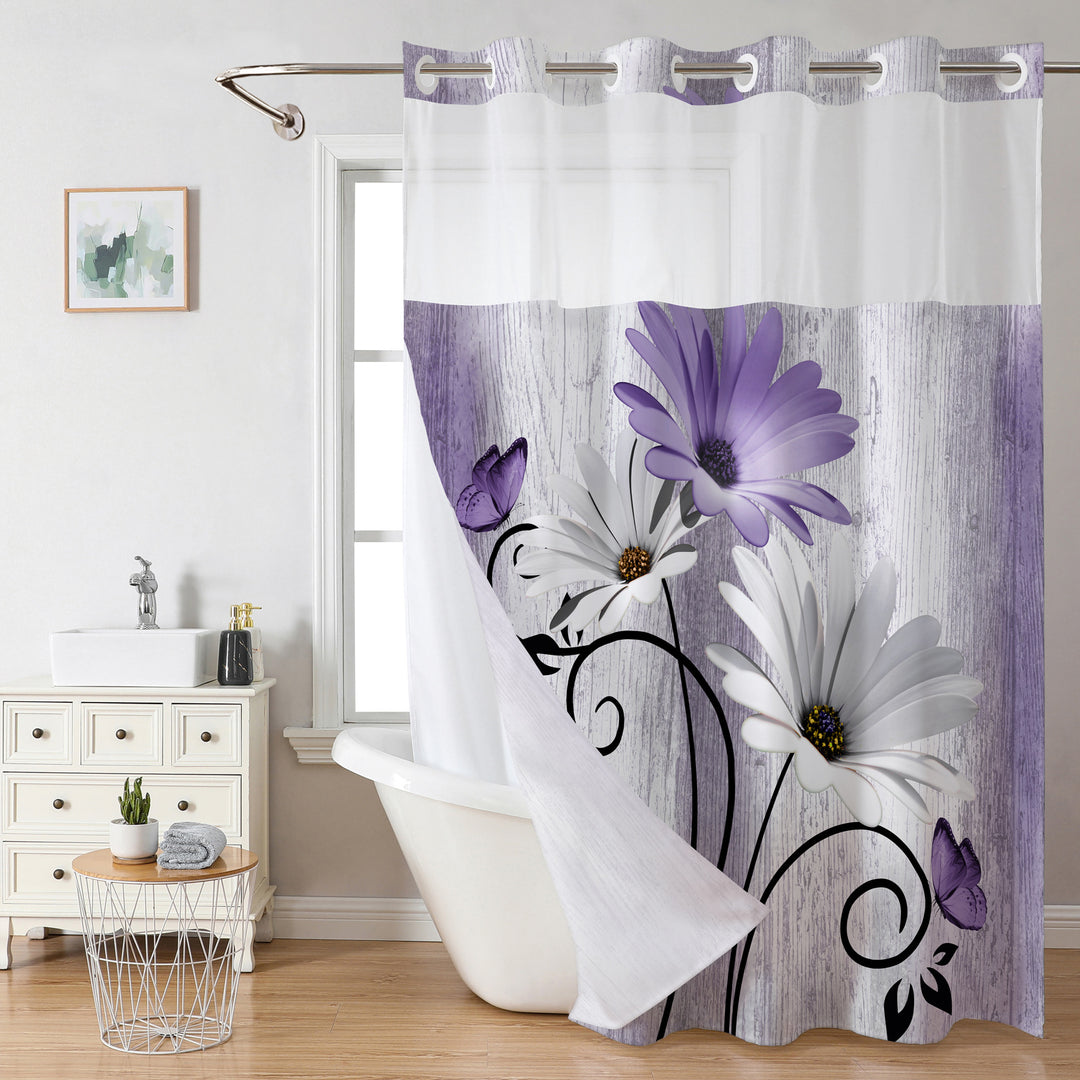 Blomstertrykk dusjkappe Skanto