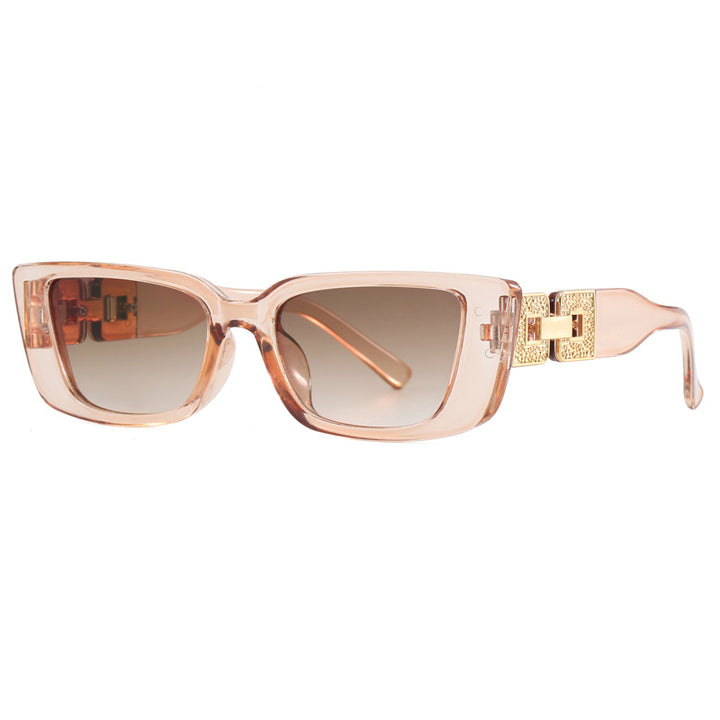 Dame moteriktig Oversized solbrille med unikt leopardmønster Skanto