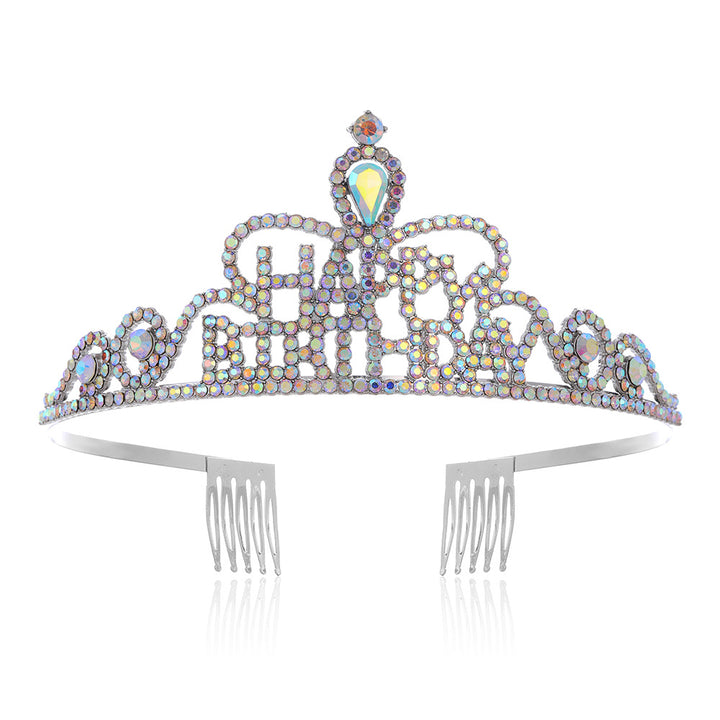 Dame Funkenkrone med "Happy Birthday" skrift Skanto
