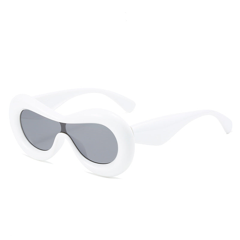 Damer futuristisk øyemaske solbrille Skanto