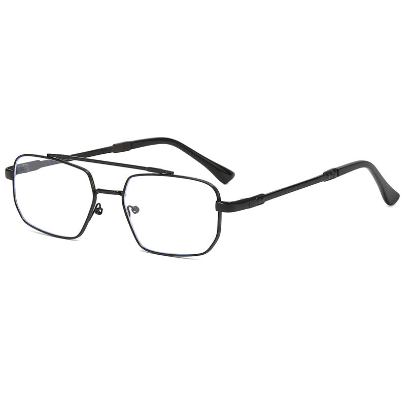 Dame moteriktig geometrisk brille med lett metallramme Skanto