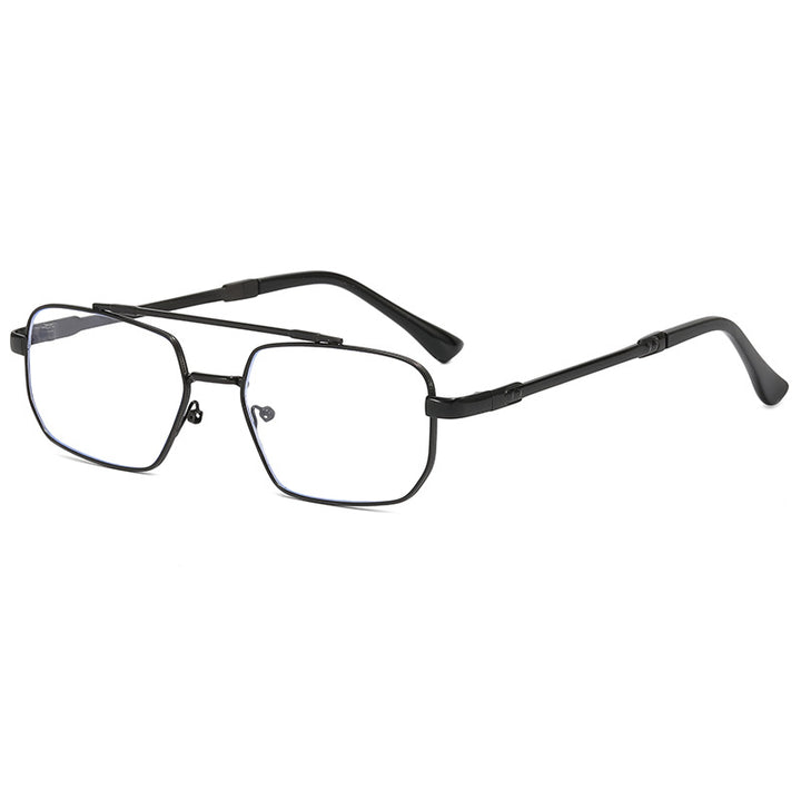 Dame moteriktig geometrisk brille med lett metallramme Skanto