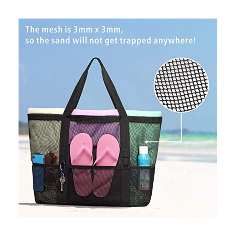 Stor strandbag av pustende mesh-materiale Skanto