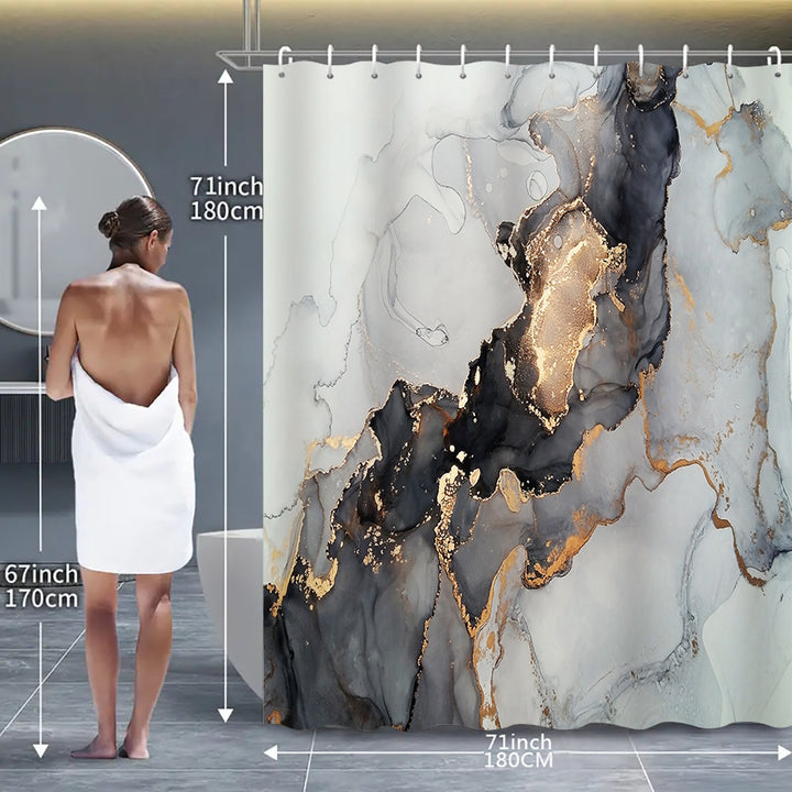 Kunstnerisk Marmor Design Dusjforheng Skanto