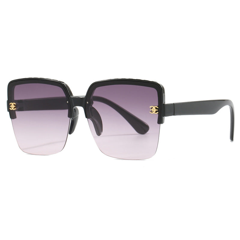 Dame oversized kvadratisk solbrille med høykvalitets linser Skanto