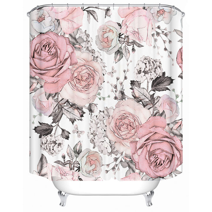 Blomstertrykk dusjkappe Skanto