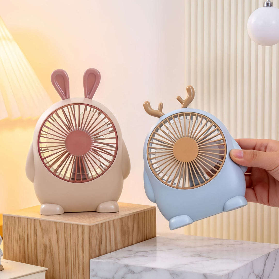 Dames bærbar håndvifte med leken elgdesign Skanto