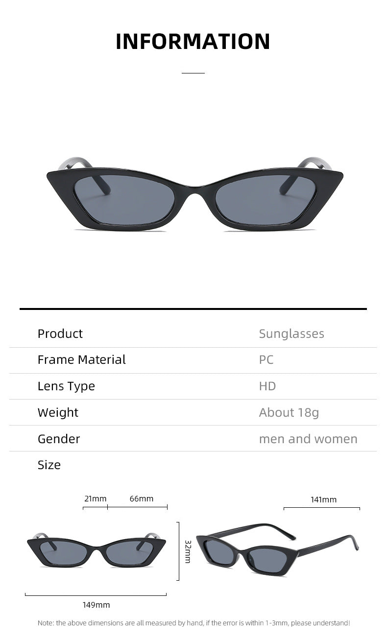 Damer moteriktig Cat-Eye solbrille med transparent ramme Skanto