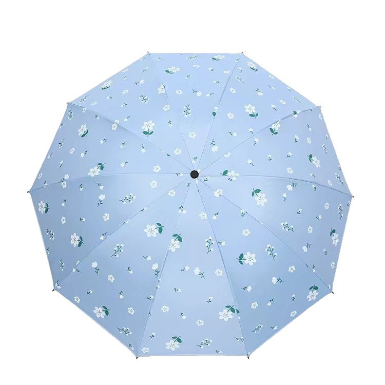 Dame paraply med blomsterdesign Skanto