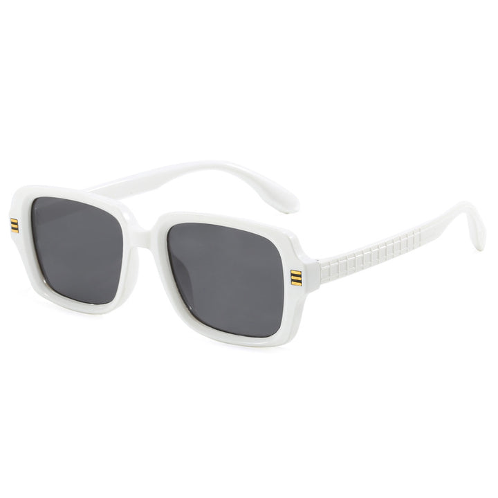 Dame trendy firkantet solbrille med strukturert ramme Skanto