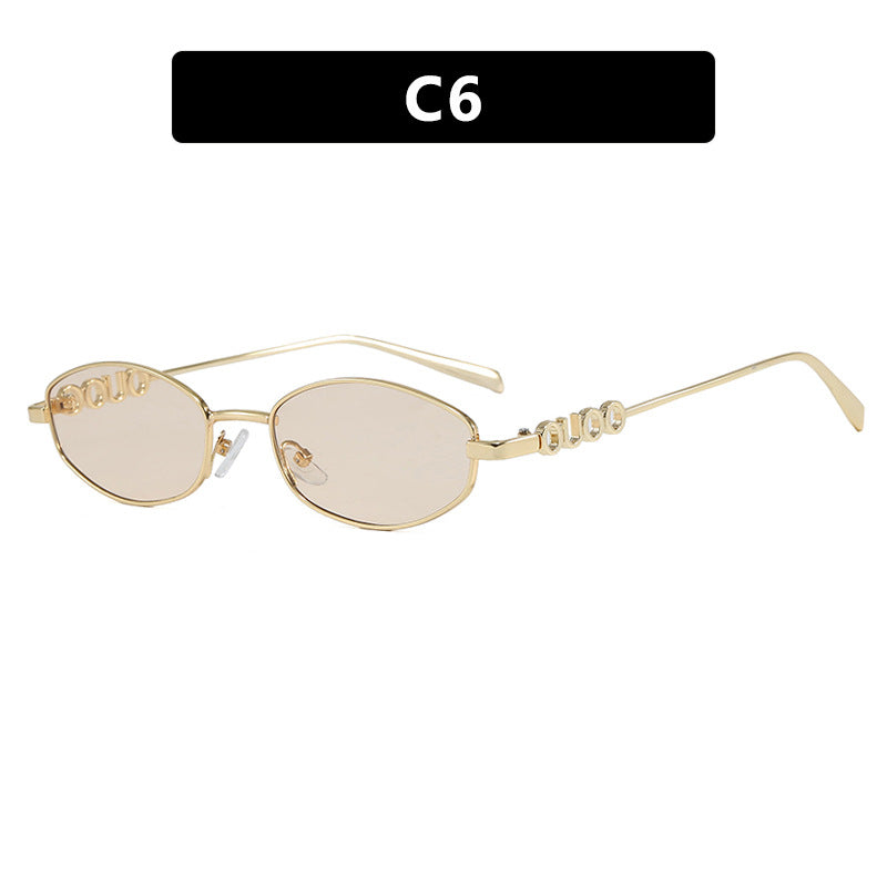 Dame moterik solbrille med elegant rustfritt stålramme og UV-beskyttelse Skanto