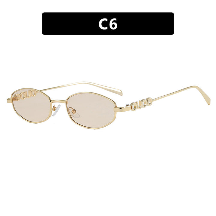 Dame moterik solbrille med elegant rustfritt stålramme og UV-beskyttelse Skanto