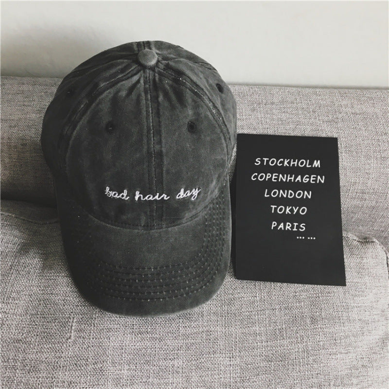 Kvinnenes Broderte Fritidsmyk Bomull Baseball Caps Skanto