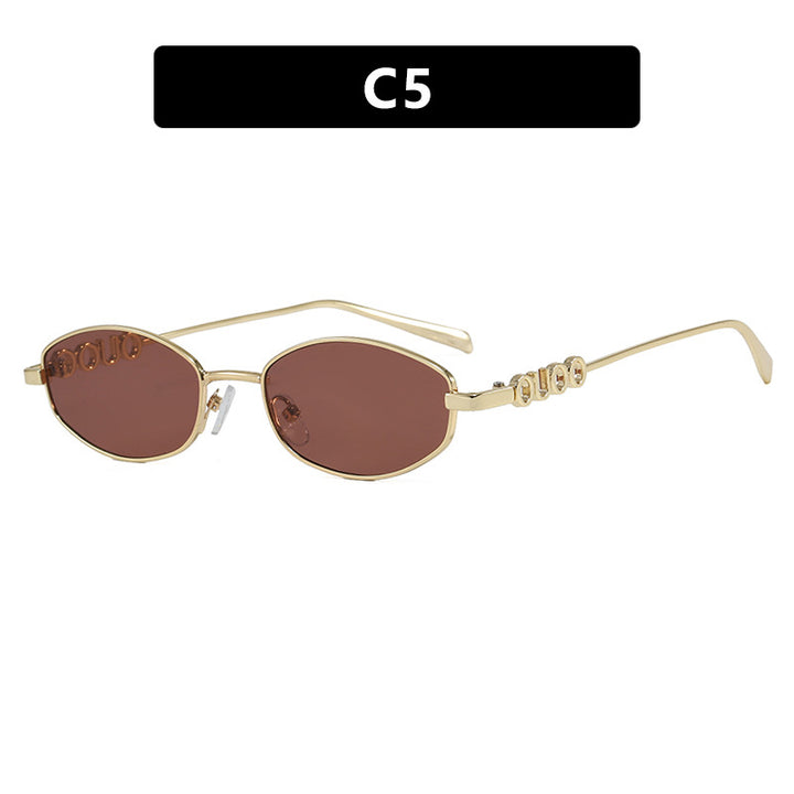Dame moterik solbrille med elegant rustfritt stålramme og UV-beskyttelse Skanto