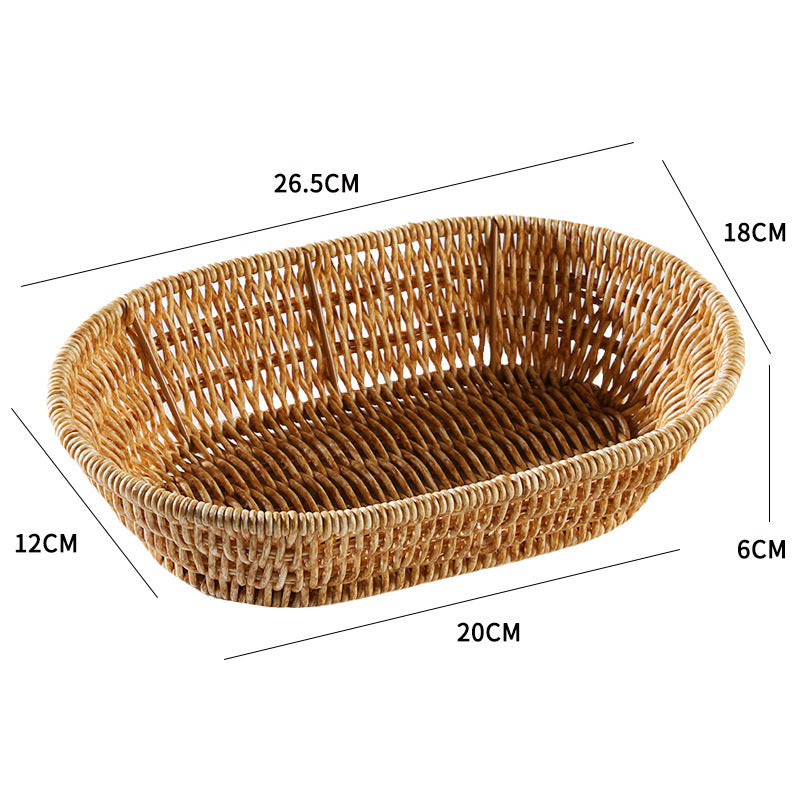 Unisex Rundkurv fra håndvevet Rattan Skanto
