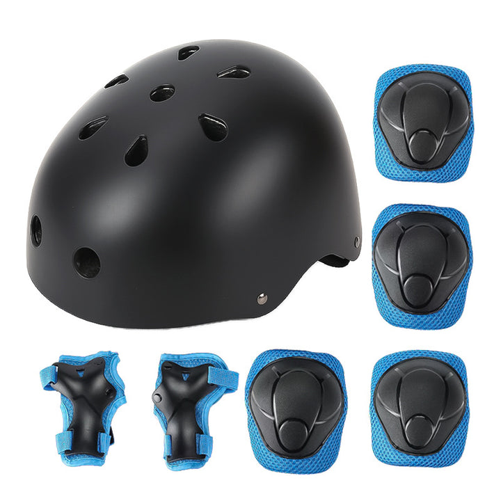 Beskyttende skatehjelm og pads sett Skanto