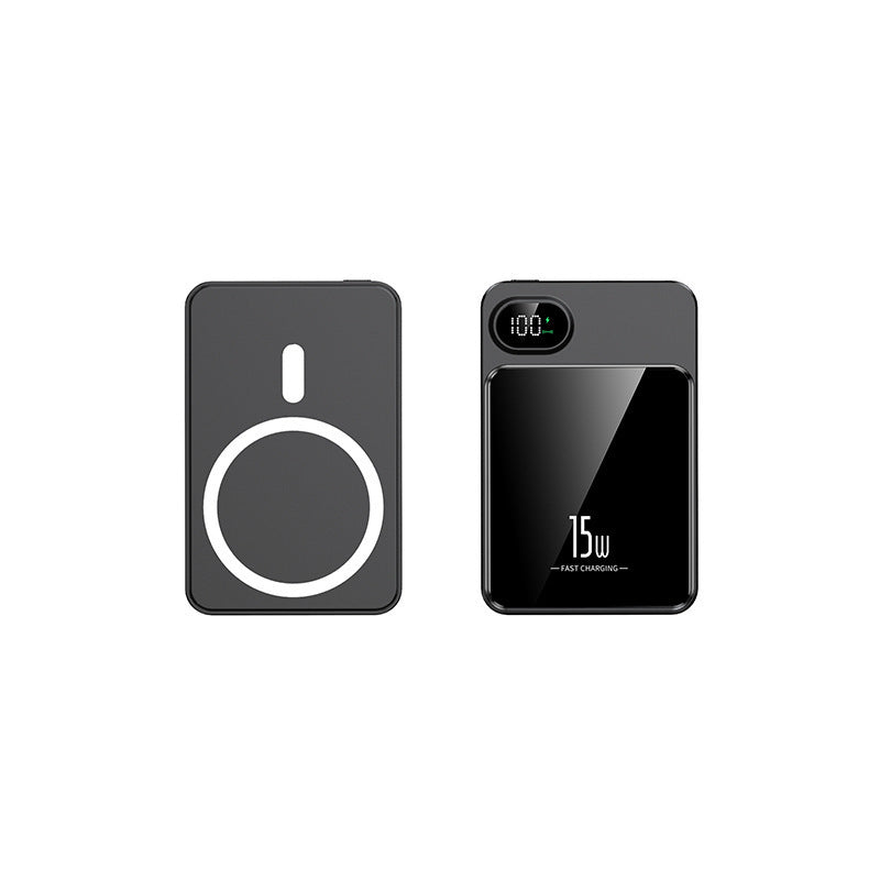 Magnetisk powerbank med rask Qi-ladefunksjon og LCD-skjerm Skanto