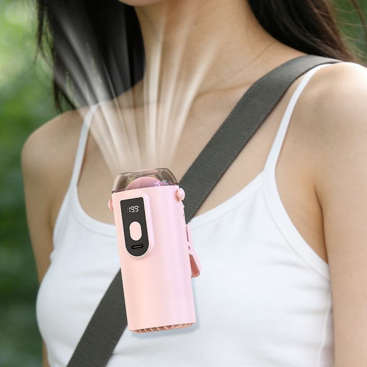 Unisex Bærbar Mini-USB-vifte med digital hastighetsmåler Skanto